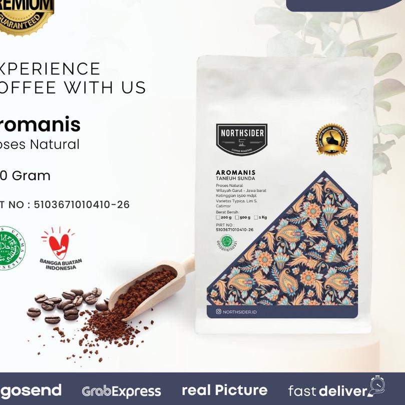 

☀ BIJI KOPI ARABIKA AROMANIS NATURAL - 200GR NORTHSIDER COFFEE ✧