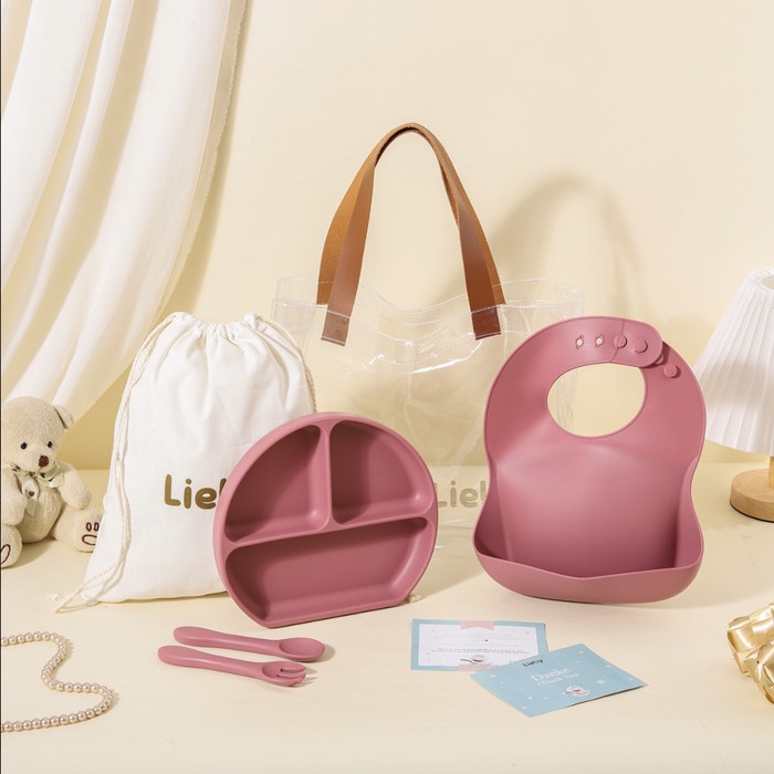 

[Hampers Lebaran] Lieby | GIFT| Perlengkapan MPASI Bayi | Set - G - Pastel Pink