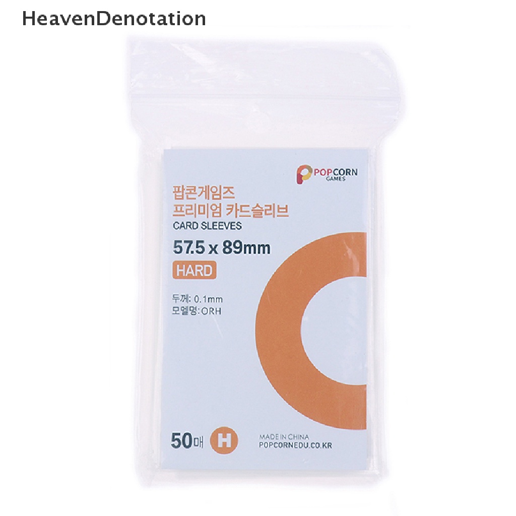 [HeavenDenotation] 50pcs Original Korea Card Sleeves Bening Keras 3inch Photocard Pelindung Pengikat HDV