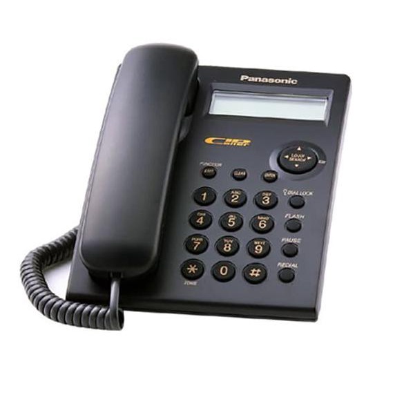 Telephone Single Line Panasonic KX-TSC11MX Layar Hitam