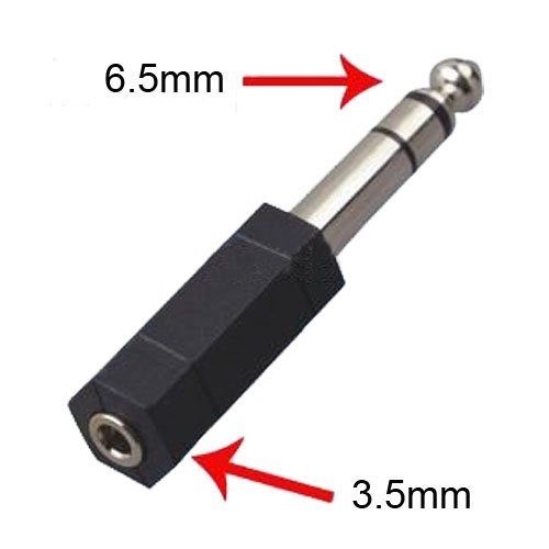 CONNECTOR JACK AUDIO 6.5 MALE TO 3.5 FEMALE