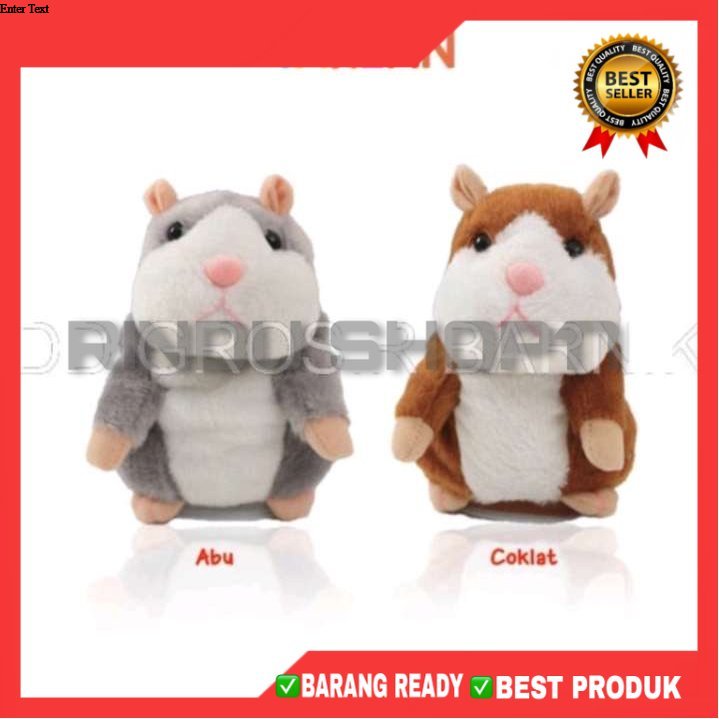 (RS)MAINAN BONEKA TALKING HAMSTER BISA BICARA NGOMONG MENGIKUTI SUARA