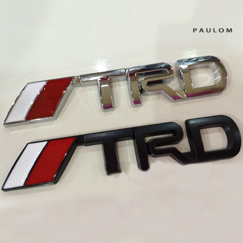 Emblem Mobil TRD Logo Stiker Toyota Bahan Metal Alloy