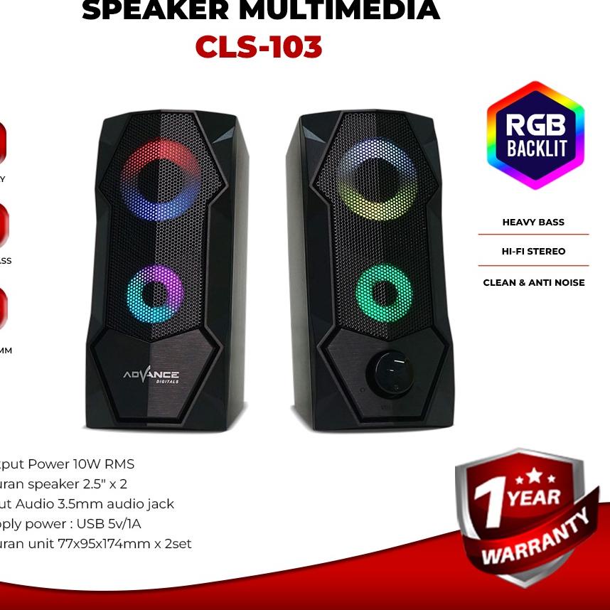 ♥ Gaming Speaker Advance CLS-103 RGB Gaming Speaker ✹