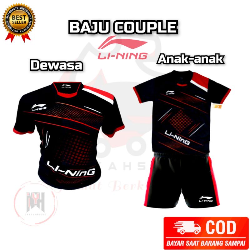 (COUPLE Dewasa & Anak)Baju Olahraga Badminton,Tenis,Futsal,Volly