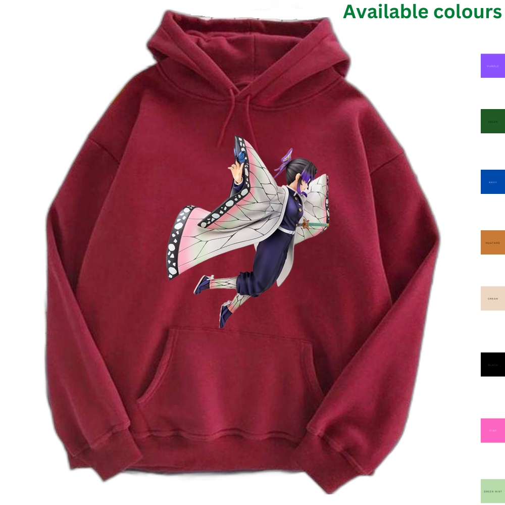 Hoodie Bahan Fleece Sweater Anak Cowok & Cewek Anime Demon Slayer