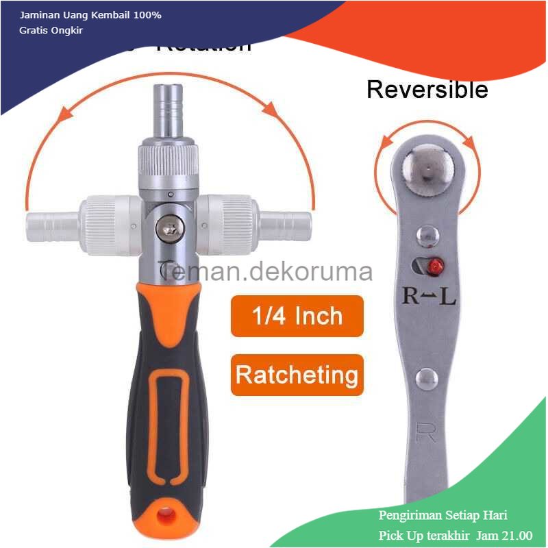 TD - HTA AOTUO Set Kunci Ratchet Screwdriver Household Repair Tools 38in1 - 2880A