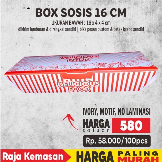 

Dus Sosis Bakar, Box Sosis Bakar, Kemasan Sosis Bakar TERLARIS