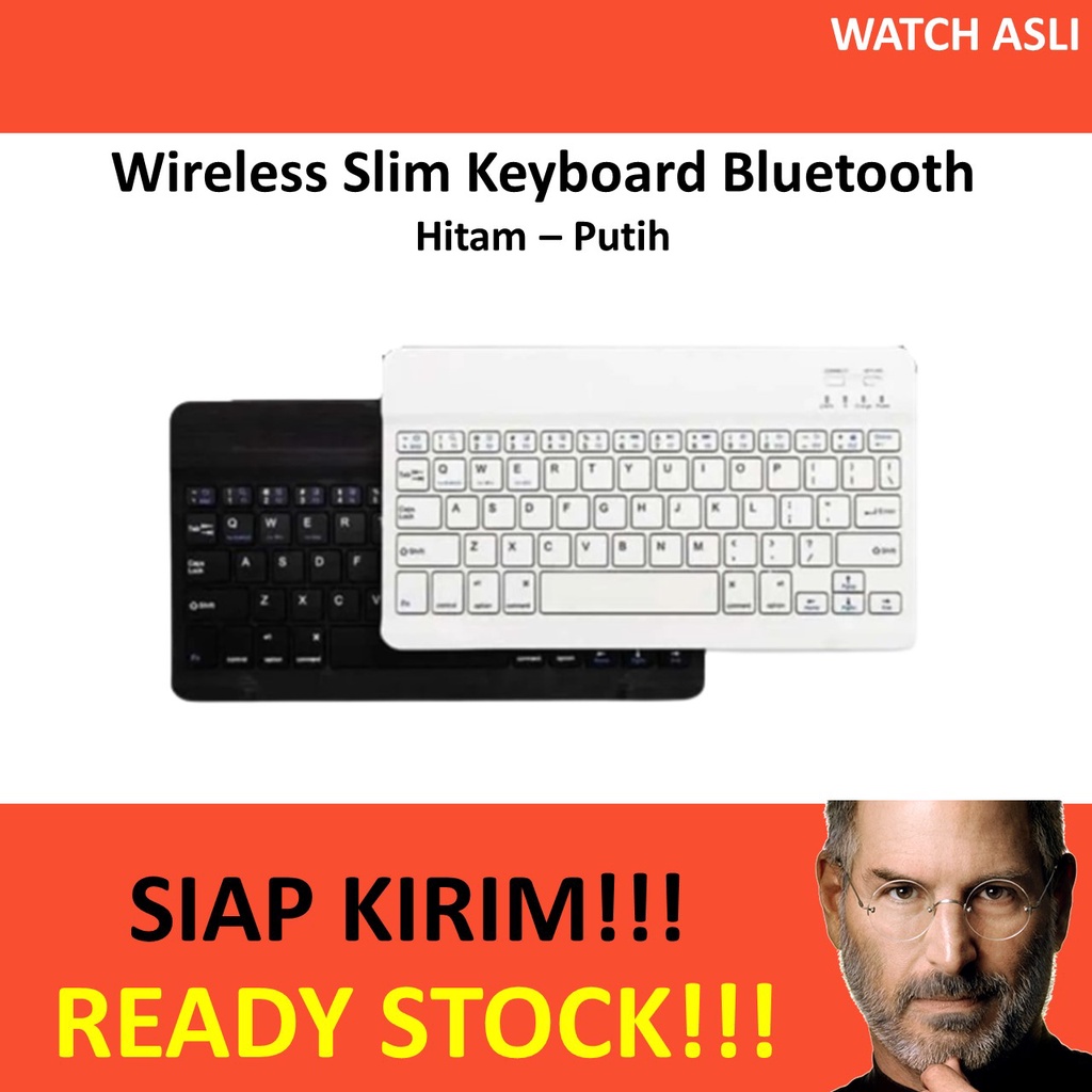 Wireless Slim Keyboard Bluetooth iPad Tablet Tab Android Mac Windows