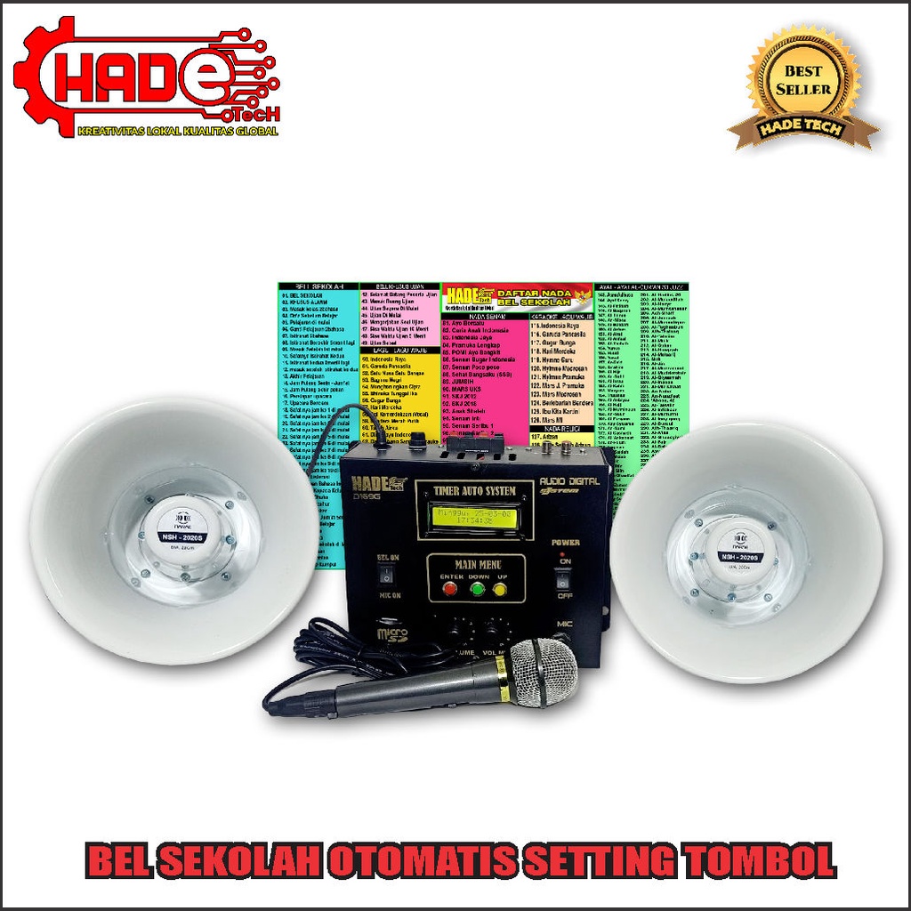 Bel Sekolah Otomatis 2Horn lengkap tinggal pakai