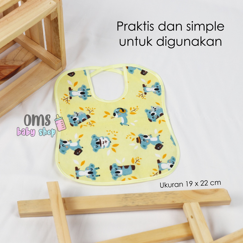 OMS BABYSHOP! celemek bayi (tatakan iler) baby bib bahan flanel / baby slabber TERMURAH