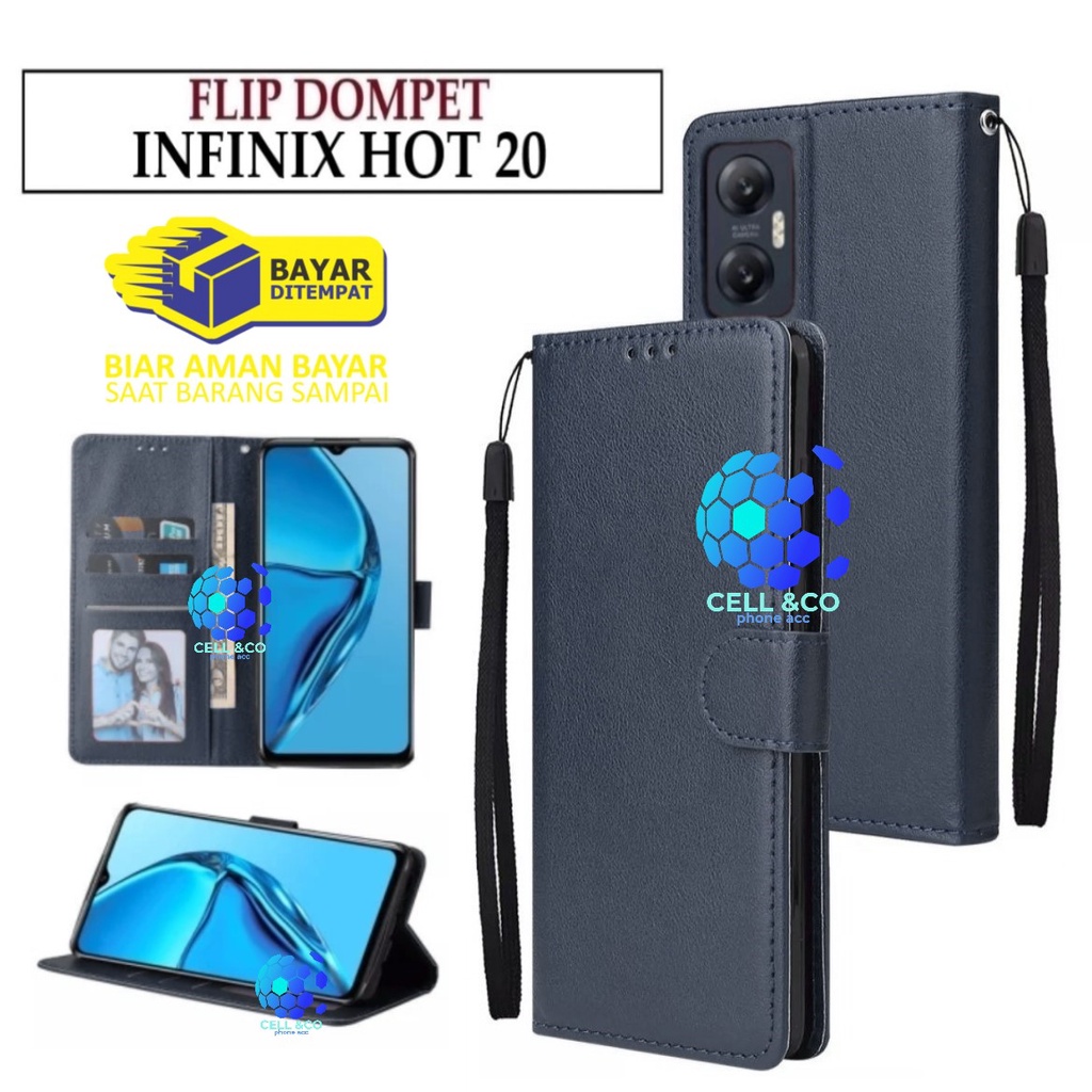 FLIP COVER INFINIX HOT 20 5G LEATHER WALLET PREMIUM FLIP CASE BUKA TUTUP KESING HP CASING FLIP CASE WALLET INFINIX HOT 20