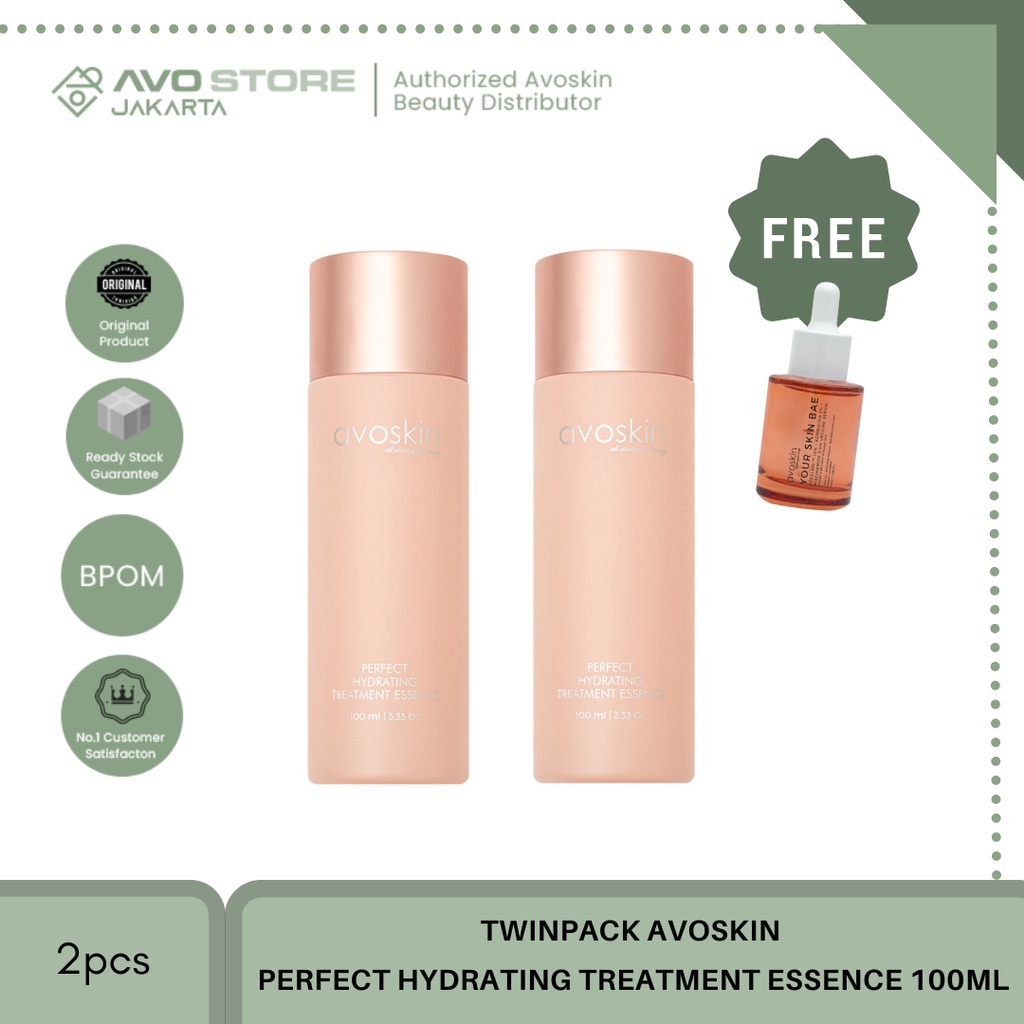 [FREE YSB Serum Azeclair 30ml] TWIN PACK Avoskin Perfect Hydrating Treatment Essence Pink Edition 100ml