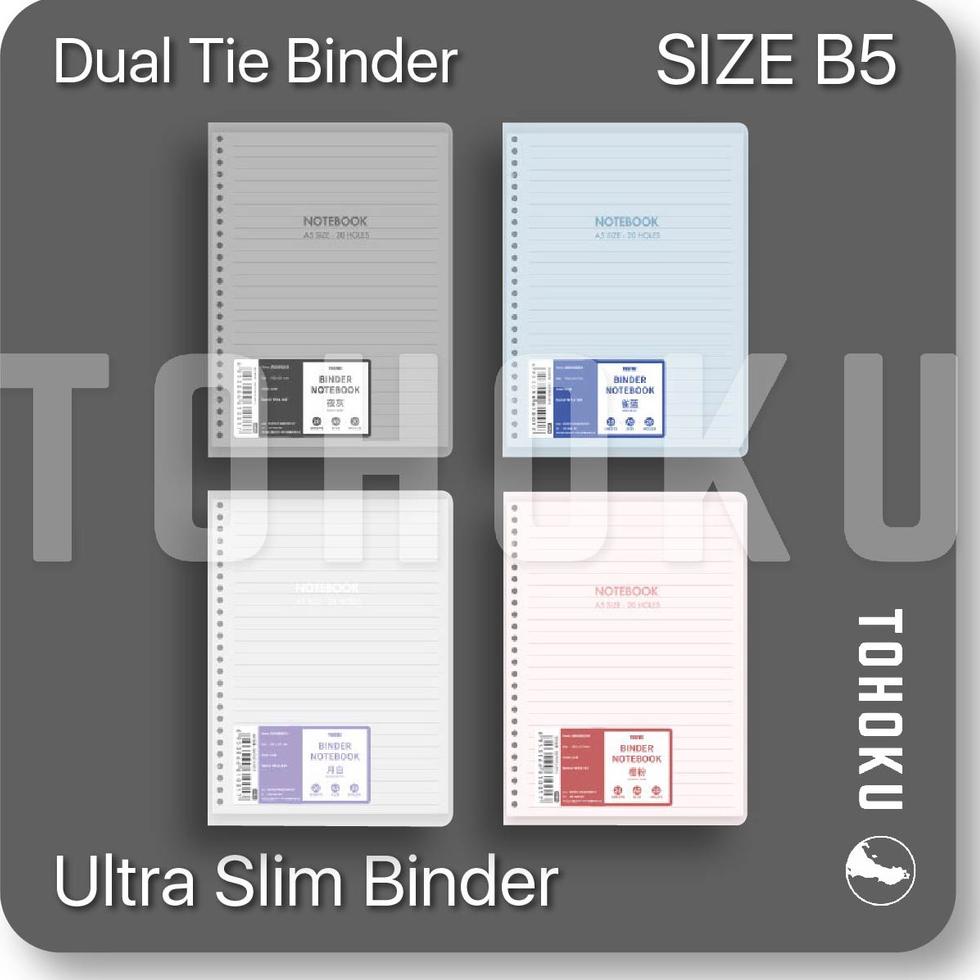 

S78 Loose Leaf Binder Transparan Pastel - Slim TERBAIK ⇋