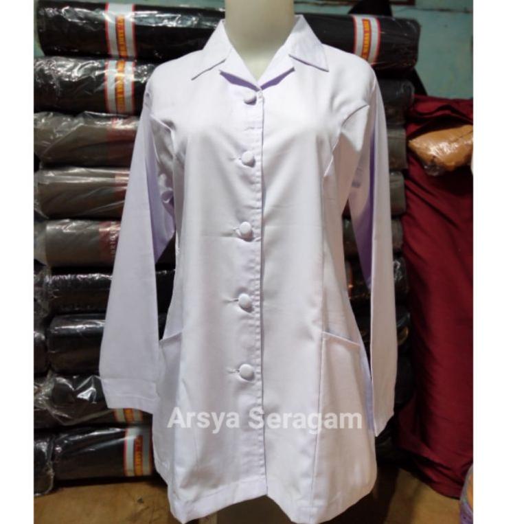 Termurah Baju Dinas Wanita Lengan Panjang Baju Dinas Putih Wanita untuk PNS, PPl, Guru, Perawat