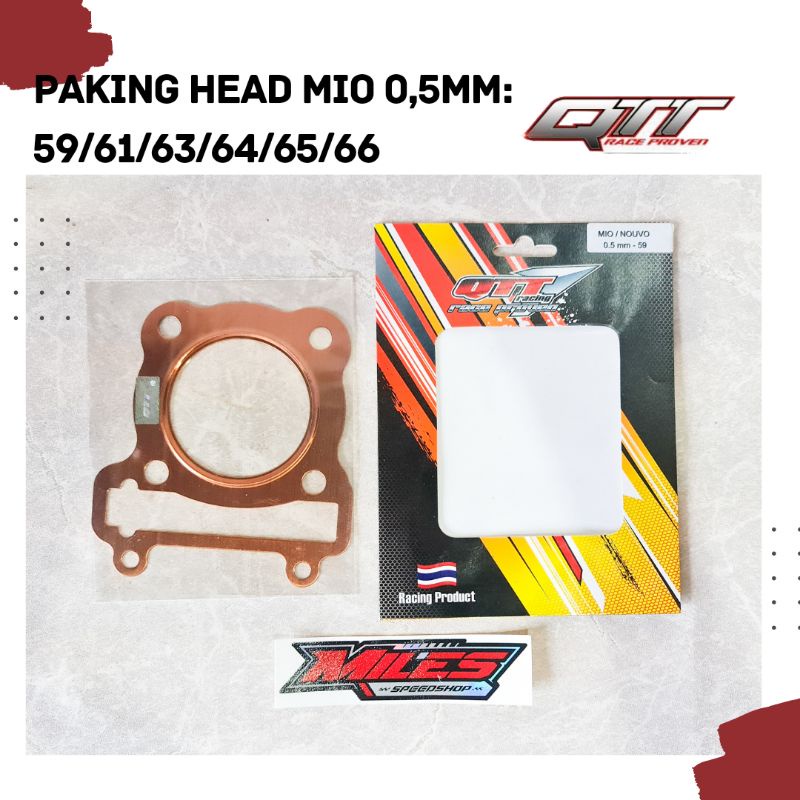 Paking Head Tembaga QTT Mio Nouvo 0,5mm: 59/61/63/64/65/66