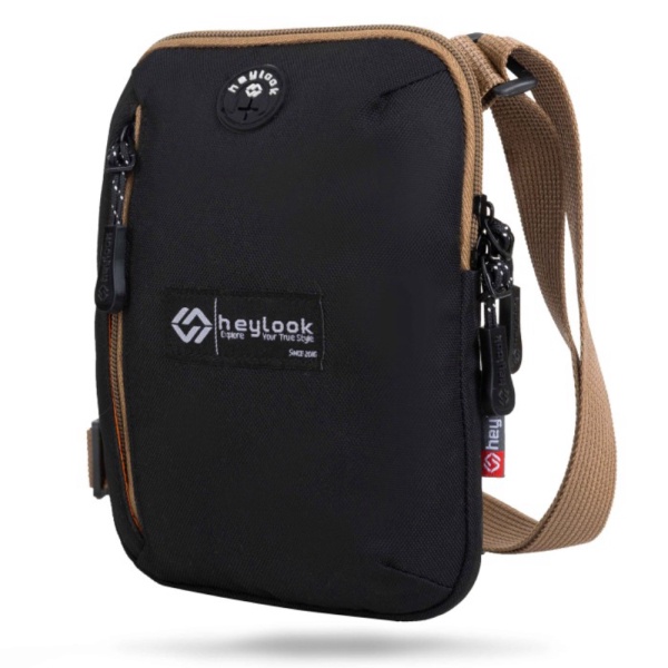 Unik TAS SELEMPANG PRIA WELLS SLING BAG PRIA TAS SLEMPANG MINI COWOK - Hitam Murah