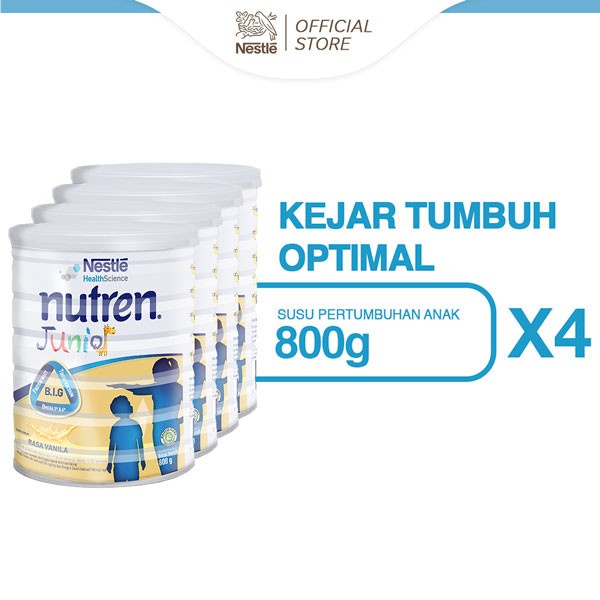 

[ COD ] NESTLE Nutren Junior Susu Pertumbuhan Vanila 800gx4pcs