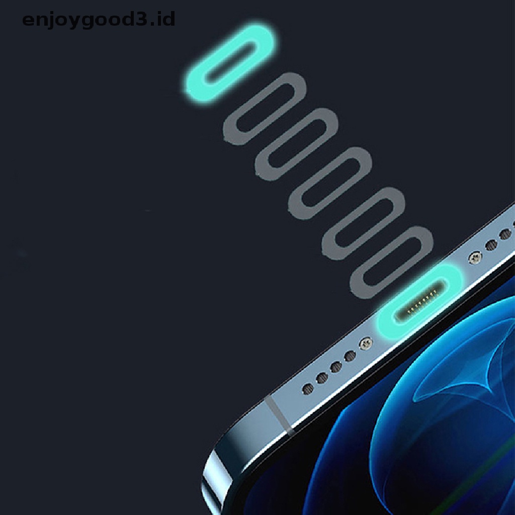 [Rready Stock] 10PCS Untuk Tipe-c iPhone Apple 13 Pro Luminous Charging Port Stiker Anti Gores (ID)