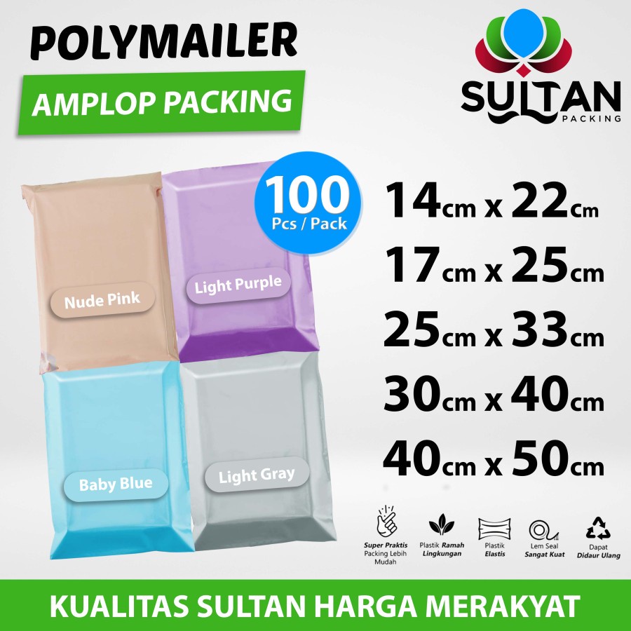 

POLYMAILER Polimailer Plastik Packing Olshop Premium Termurah isi 100