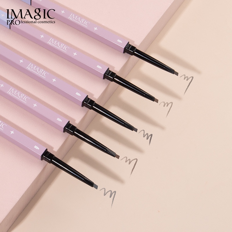 [100%ORIGINAL] IMAGIC Eyebrow Pencil Stars Purple Pink Tube Waterproof 5 Colors Eyebrow Pen