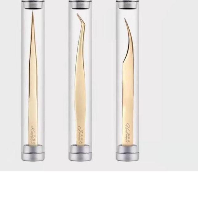 ➽ HEMOLA GOLD PINSET EYELASH EXTENSION GOOD QUALITY RAPAT DAN TAJAM ☊