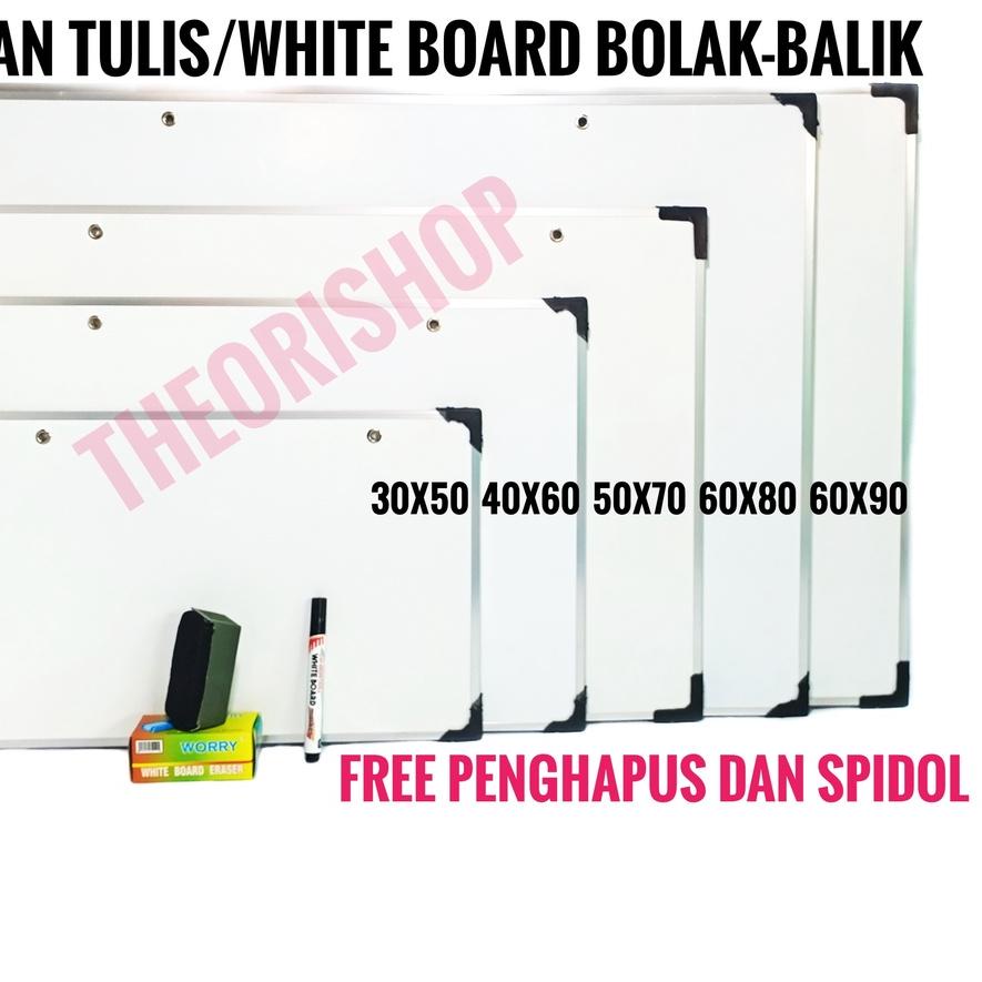 

50X70 CM/Whiteboard/Papan Tulis/Papan Tulis/Whiteboard 2 sisi Sidol dan Kapur .. .. ..