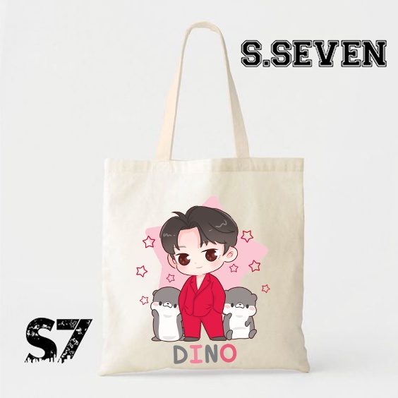 TOTE BAG KANVAS MURAH / TOTE BAG WANITA / TOTE BAG MOTIF SEVENTEEN