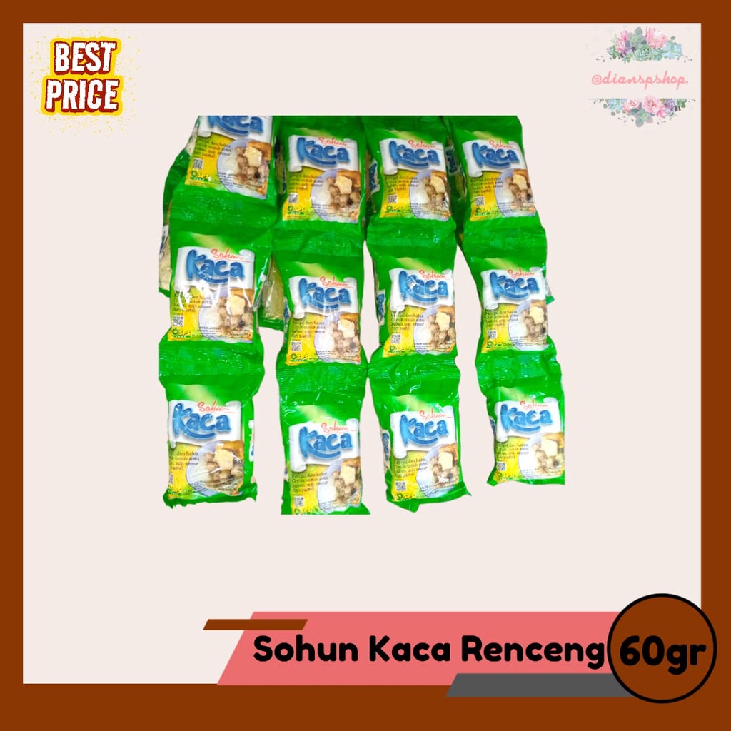 

Sohun Kaca Renceng / Soun Kaca Isi 5bungkus dalam 1 Renceng