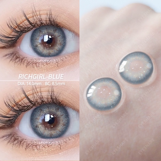 Eyeshare Softlens Pink 1 Pasang Lensa Kontak Softlen Gray 14.0mm