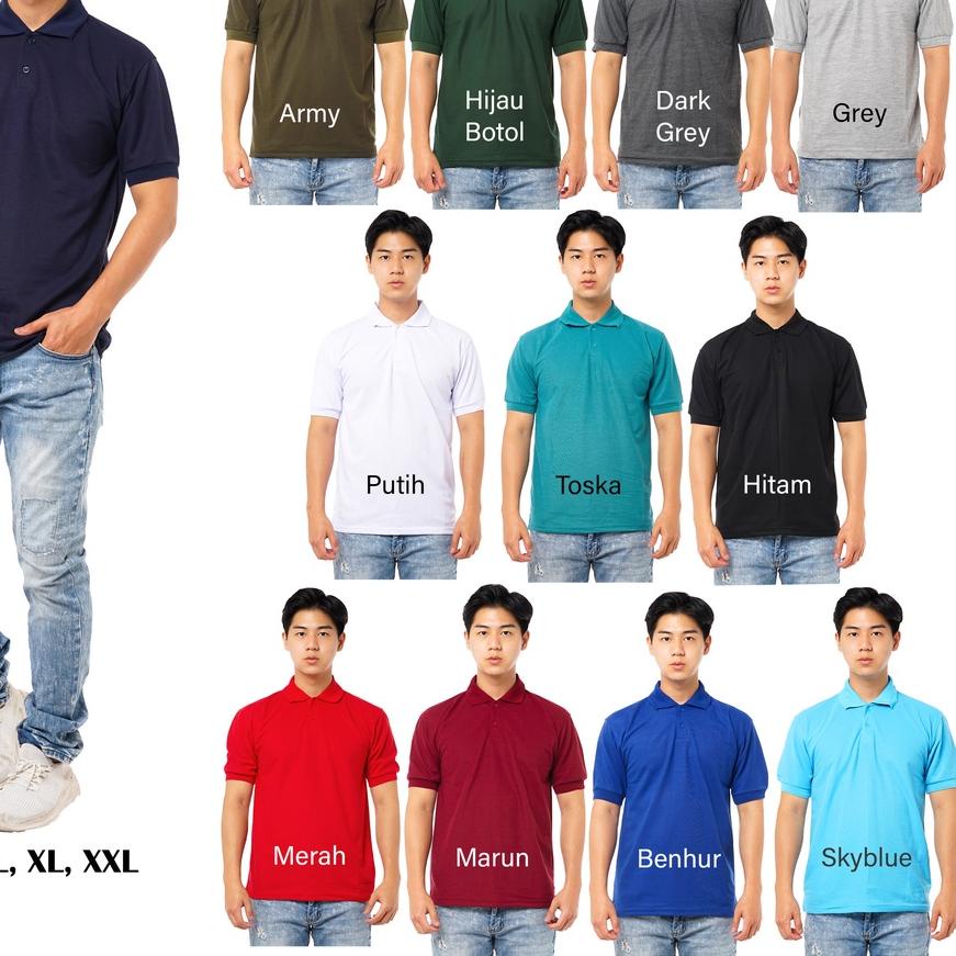 ☇ Kaos Polo Polos Kerah Lengan Pendek /  Kaos Berkerah Polos Kerah Lengan Pendek / Kaos Kerah Polo P