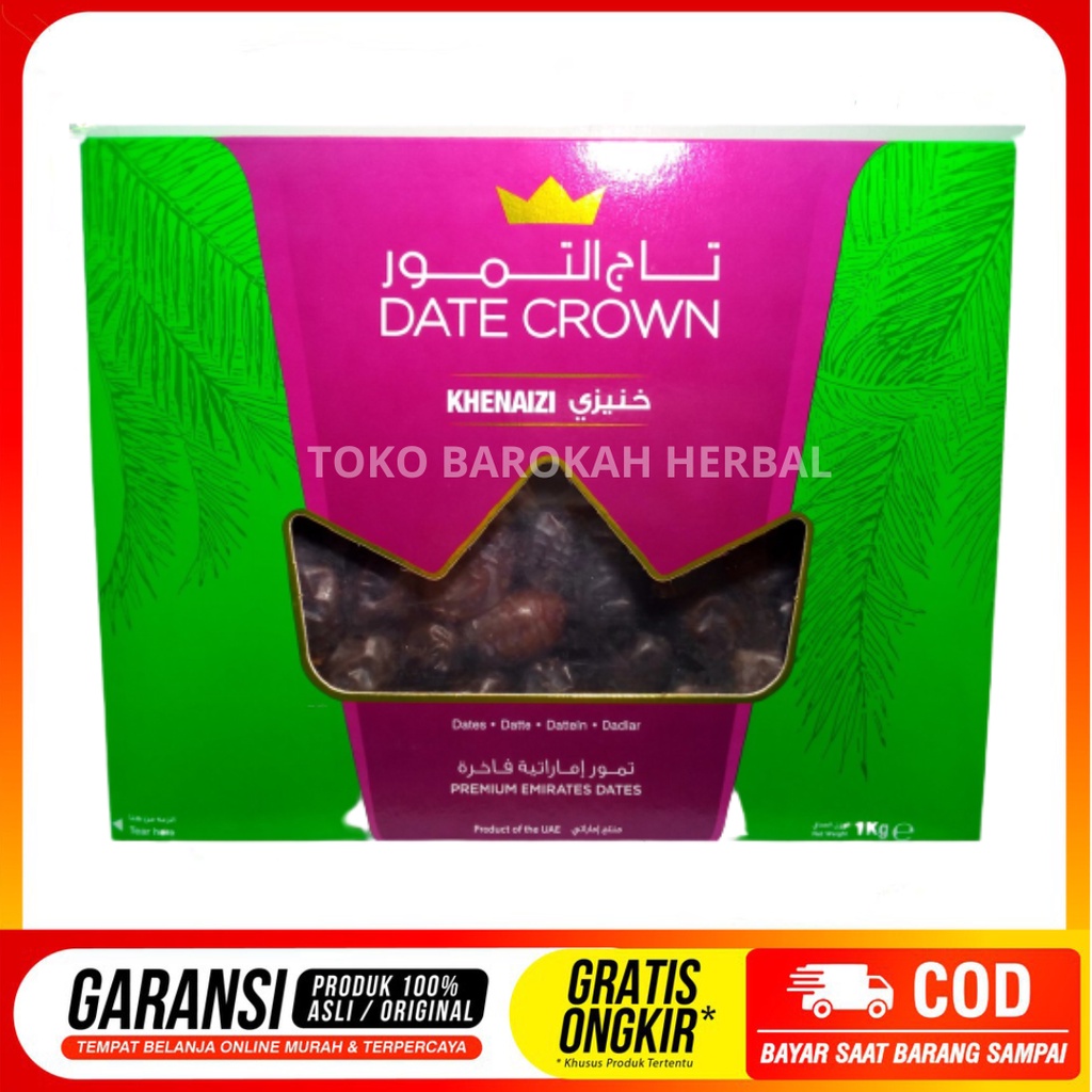 

Kurma Date Crown Khenaizi 1kg - Kurma Premium Emirates Dates Original