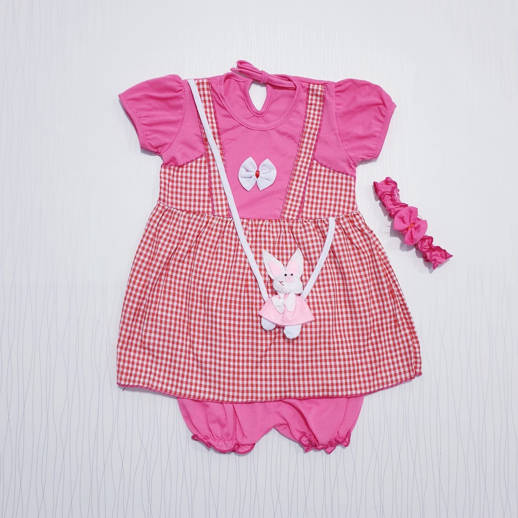 Baju Baby FREE BANDO / Dress Baby / Baju Bayi 0-12 Bulan / Setelan Baby / Baju Bayi / Baju Anak