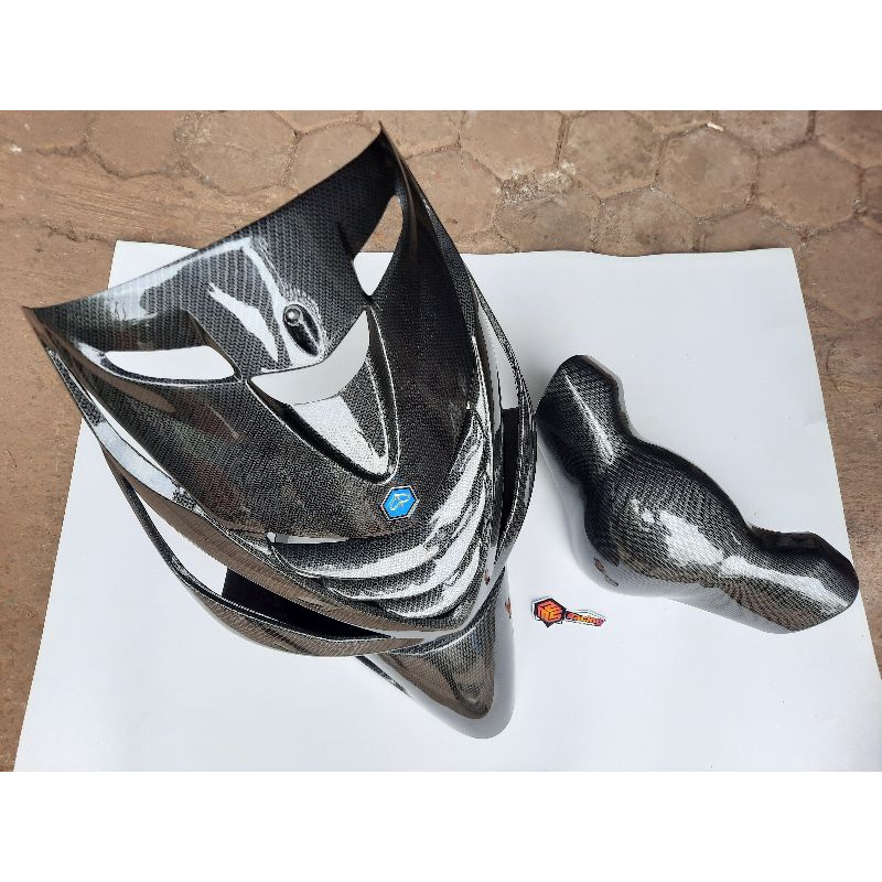 body part vespa piagio zip paket bodi depan zip custom carbon wtp