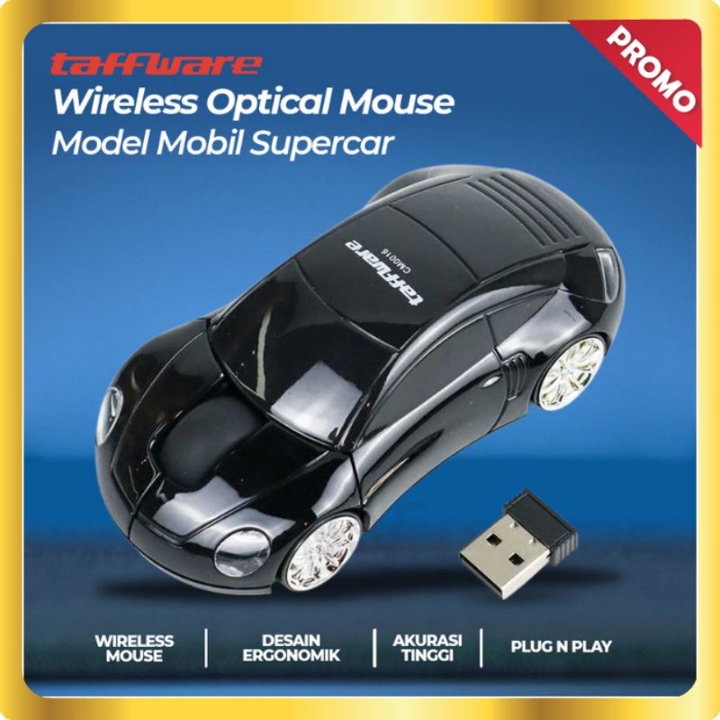 Mouse Wireless Optical Bentuk Mobil