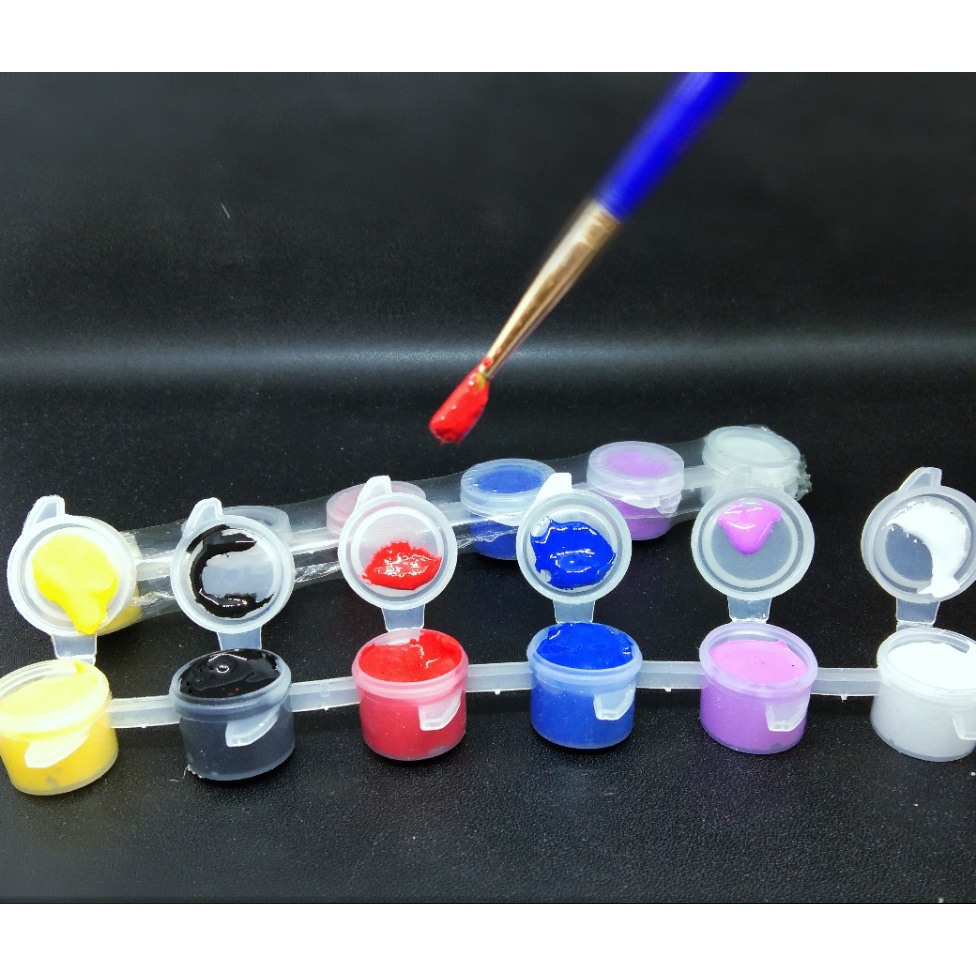 

Cat Lukis Akrilik Acrylic 6 warna isi 3 Ml Water Based