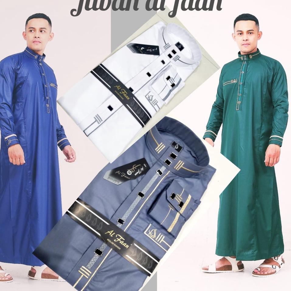 Harga Hemat Jubah Pria Gamis Pria Jubbah al faan Bordir Jubah Muslim Koko Gamis model haramain/alnoo