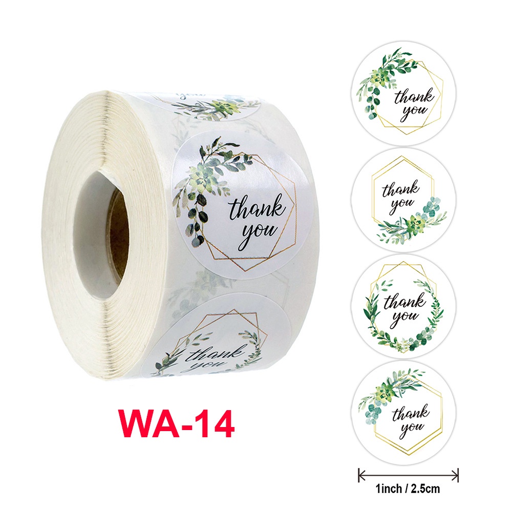 COD✨500 PCS / 1 ROLL STIKER TERIMA KASIH / STICKER THANK YOU Stiker Terima Kasih gs-9#🔔Harga rendah-14