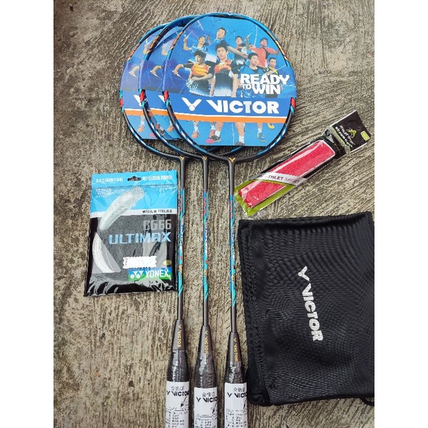 RAKET VICTOR THRUSTER F IMPORT FULL CARBON 30LBS