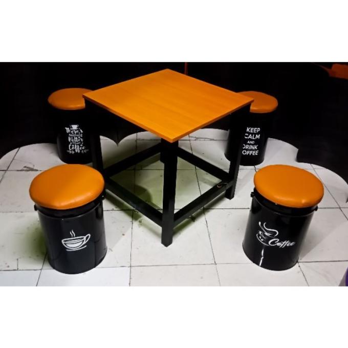 Set 4 Kursi 1 Meja Kursi Cafe Kursi Tong