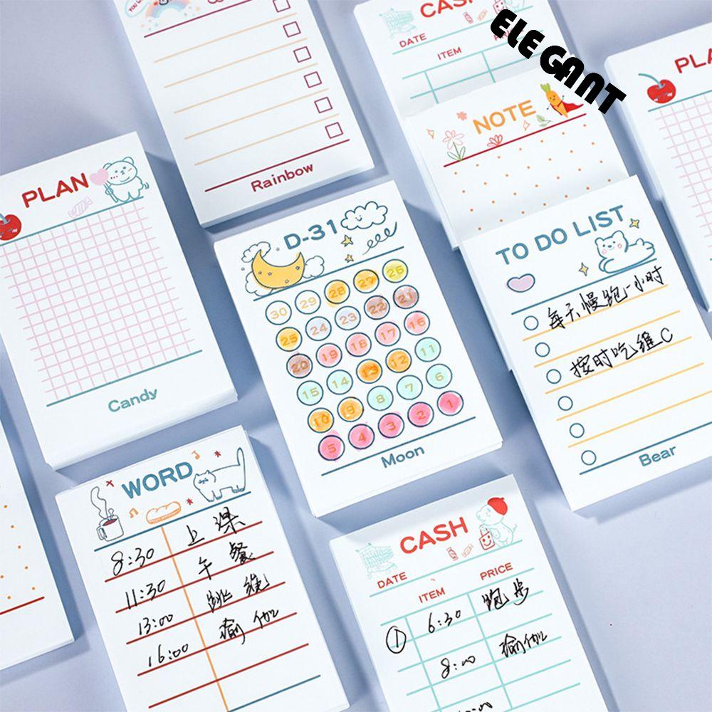 [Elegan] Jadwal Memo Pad Creative To Do List Disiplin Diri Daily Planner Alat Tulis Siswa Belajar Perencanaan Jadwal Planner