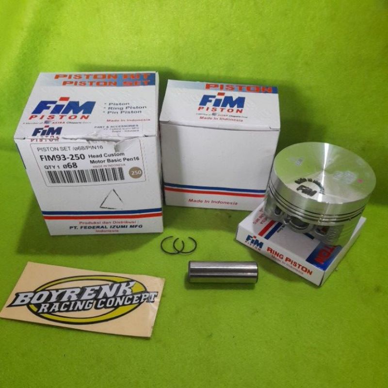 Piston Seher Seker FIM SATRIA FU Dome Mentah Custom 65.5 - 66 - 66.5 - 67 - 67.5 - 68 mm- PIN PEN 16