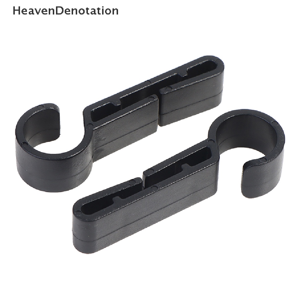 [HeavenDenotation] 10pcs Klip Helm Plastik Lampiran Head Light Clamp Hitam Set Headlamp Hook HDV