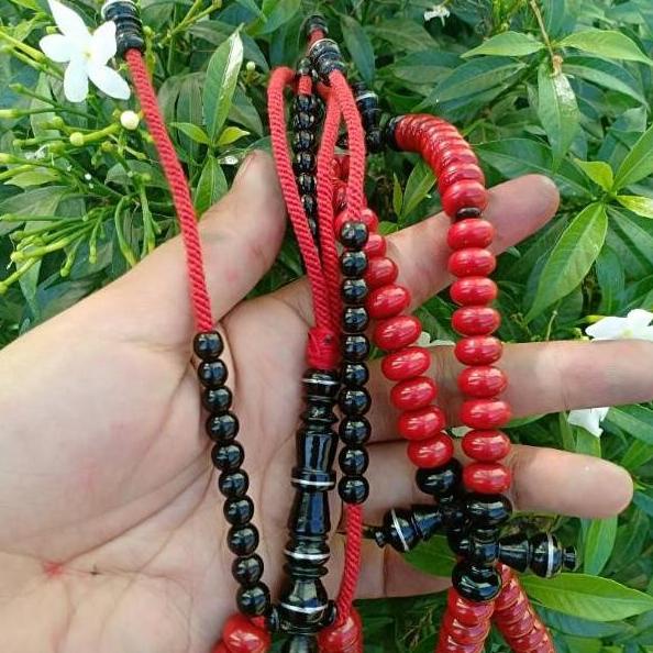 TASBIH TIJANI RED CORAL MARJAN UK 10MM YHTY64654U