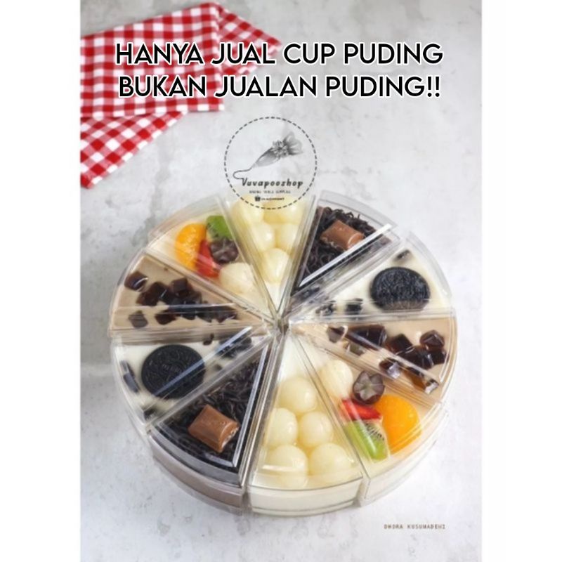 Cup Puding Segitiga CH-48 isi 10pcs / Cup Puding Slice Cake / Gelas Puding Tempat Pudding