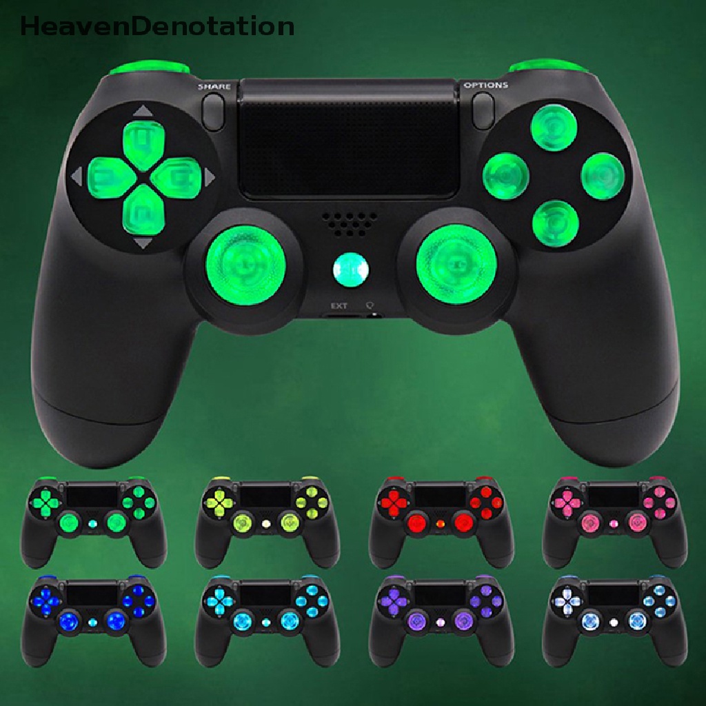 [HeavenDenotation] Wireless Game Controller Papan Sirkuit Pengganti Kit Controller Papan Lampu LED Gamepad Luminous Panel Set Untuk PS4 HDV