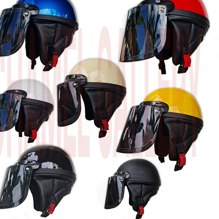 ( COD )  Helm retro chip/helm chip kaca datar/helm retri/helm klasik chip/helm /helm bogo ... .