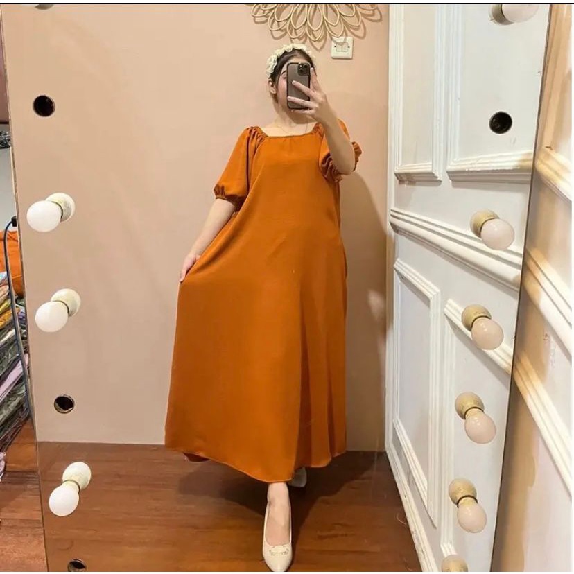 MASAYU LONG DRESS BAHAN CRINKLE / DRES CRINKLE ARIFLOW / LONG DRESS CRINKLE PREMIUM