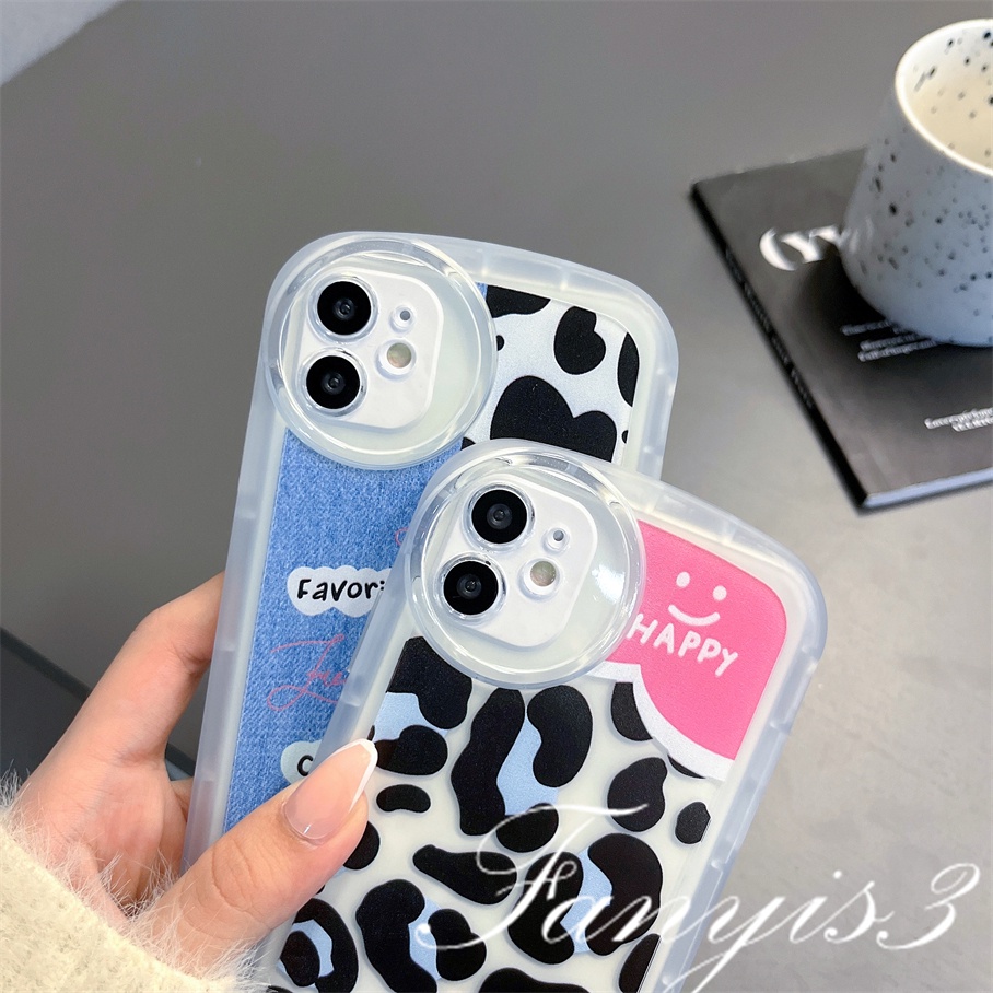 Compatible For iPhone 14 13 12 11 Pro Max X XR Xs Max 8 7 6 6s Plus SE 2020 Kompatibel Untuk Cow Brain Denim Phone Case Soft TPU Cover