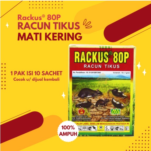 1 BOX RACUN TIKUS RACKUS 80P / PENGUSIR TIKUS SERBUK TABUR / RACUN TIKUS MATI KERING RACKUS